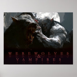 Weerwolven & Vampiers - Klauwen en Slagtanden Poster