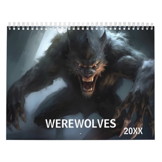 Weerwolven Wolf Lycan Animal Kalender (Hoes)