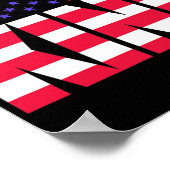 Wees aardig 4 juli Vlag van de VS Amerika Amerikaa Poster (Hoek)