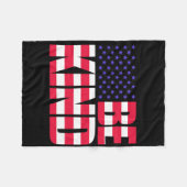 Wees aardig 4 juli VS-vlag Amerika Amerikaans Fleece Deken (Voorkant (Horizontaal))