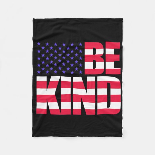 Wees aardig 4 juli VS-vlag Amerika Amerikaans Fleece Deken (Voorkant)