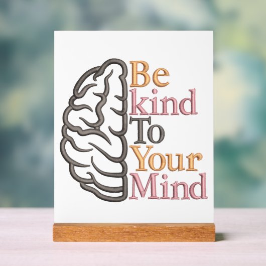 Wees aardig acryl bord (Neutraal)