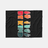Wees aardig Amerikaanse gebarentaal Asl handicap b Fleece Deken (Voorkant (Horizontaal))