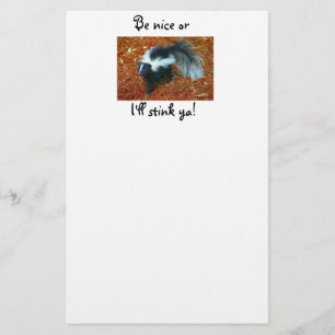 Wees aardig, anders stink ik je. briefpapier