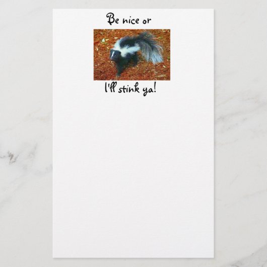 Wees aardig, anders stink ik je. briefpapier (Voorkant)