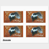 Wees aardig, anders stink ik je! rechthoekige sticker (Vel)