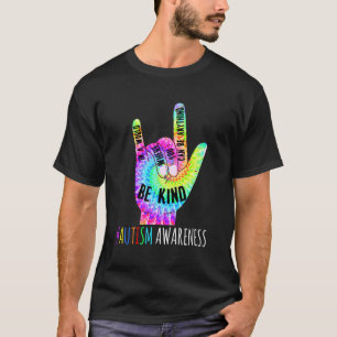 Wees aardig ASL Liefde Gebarentaal Hand Autisme Be T-shirt