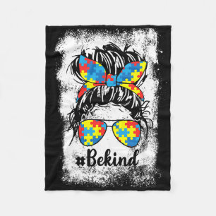 Wees aardig Autism Awareness Maand Lieve Rommelige Fleece Deken