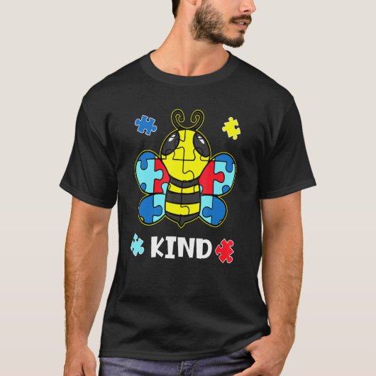 Wees aardig Autisme bewustzijn Bij Asperger Puzzel T-shirt (Voorkant)