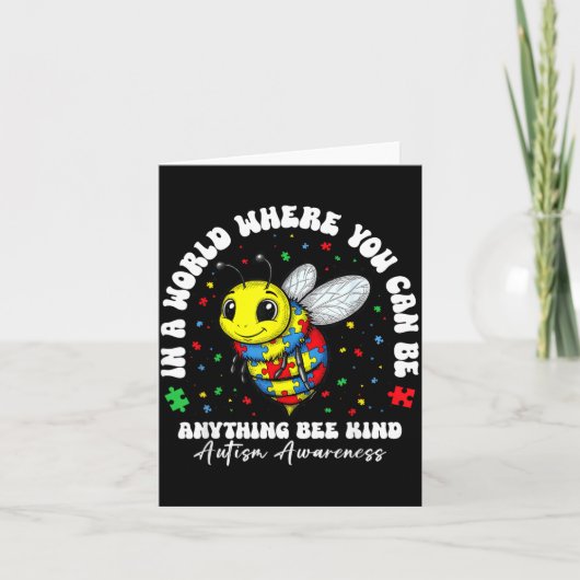 Wees aardig Autisme bewustzijn puzzel afbeelding m Kaart (Voorkant)