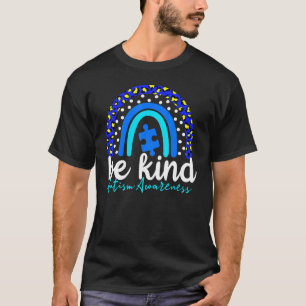 Wees Aardig Autisme Bewustzijn Regenboog Luipaard T-shirt