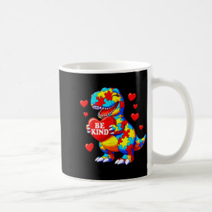Wees aardig autisme bewustzijn t rex dinosaurus ha koffiemok