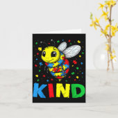 Wees aardig autismegerelateerde puzzelafbeelding m kaart (Gele Bloem)
