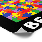Wees aardig Autistisch Puzzel Autisme bewustzijn A Poster (Hoek)