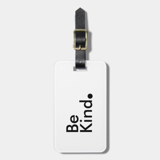 Wees aardig. Bagage label (Voorkant verticaal)