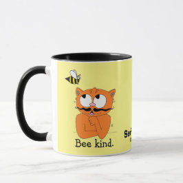 Wees aardig (Be Kind) Inspirerende Cartoon Kat Mok