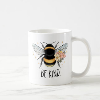 Wees aardig bloemig leuk bij inspiratief ontwerp koffiemok