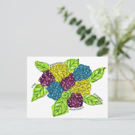 Wees aardig briefkaart (Staand voorkant)