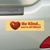 wees aardig bumpersticker (Op auto)