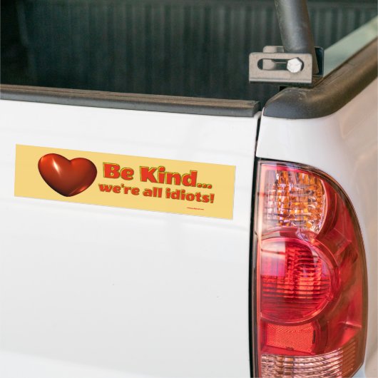 wees aardig bumpersticker (Op Truck)