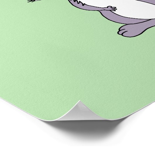 "Wees aardig" Bunny Poster (Hoek)