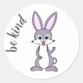 "Wees aardig" Bunny Sticker (Voorkant)