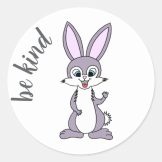 "Wees aardig" Bunny Sticker