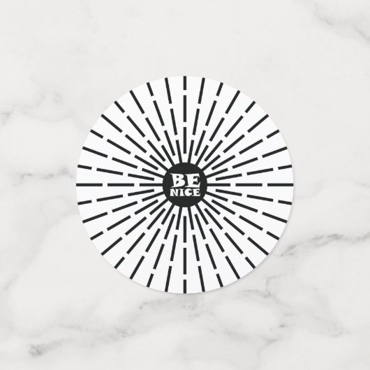 Wees aardig confetti (Kleine voorkant)