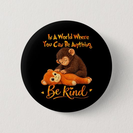 Wees aardig Cute Ba Ronde Button 5,7 Cm (Voorkant)