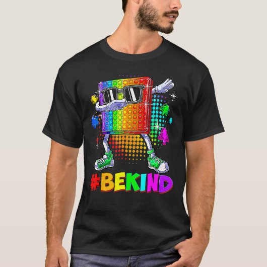 Wees Aardig Dabbing Pop Het Puzzelstuk Autisme Bew T-shirt (Voorkant)