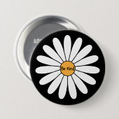 Wees aardig, Daisy Flower Ronde Button 7,6 Cm (Voorkant /achterkant)
