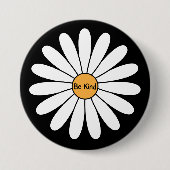 Wees aardig, Daisy Flower Ronde Button 7,6 Cm (Voorkant)