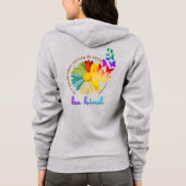 Wees aardig | Dames full-zip hoodie (Achterkant)