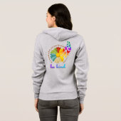 Wees aardig | Dames full-zip hoodie (Achterkant volledig)