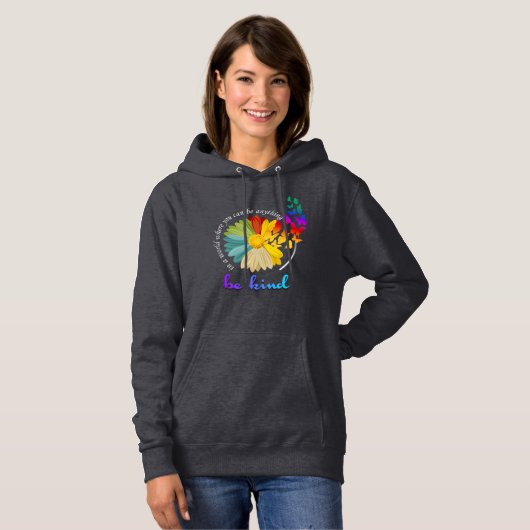 Wees aardig | Dames Hoodie (Voorkant volledig)