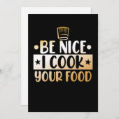 Wees aardig dat ik je eetkeuken koken. bedankkaart (Voorkant / Achterkant)