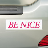 Wees aardig (de Rode Warrior) Bumpersticker (Op auto)
