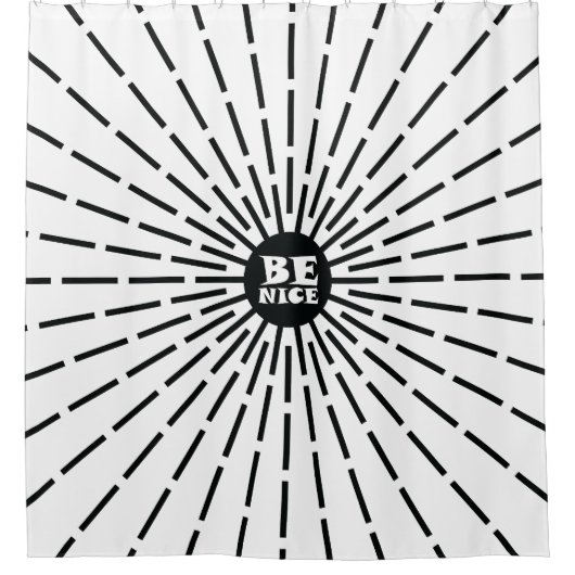 Wees aardig douchegordijn (Voorkant)