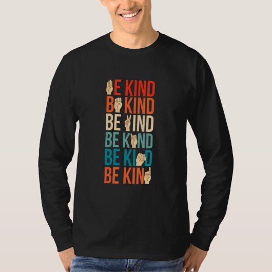 Wees aardig Dove Gebarentaal T-shirt (Voorkant)