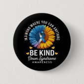 Wees Aardig Downsyndroom Bewustzijn Ronde Button 5,7 Cm (Voorkant)
