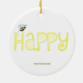 Wees aardig - een positief woord keramisch ornament (Achterkant)