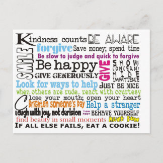 Wees aardig, enzovoort. briefkaart