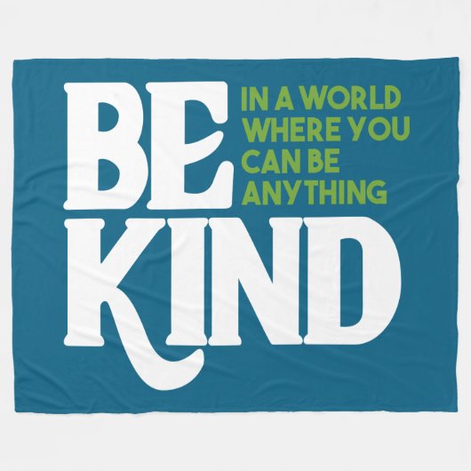 Wees aardig fleece deken (Voorkant (Horizontaal))