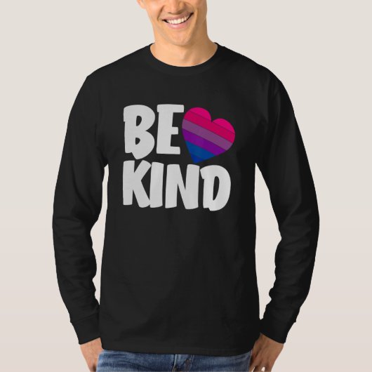 Wees Aardig Funny Bi Pride Vlag Biseksueel T-shirt (Voorkant)