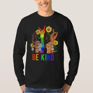 Wees Aardig Gebarentaal Hand Praten Lgbtq+ Homosek T-shirt