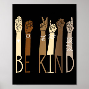 Wees Aardig Gebarentaal Hand Praten Poster