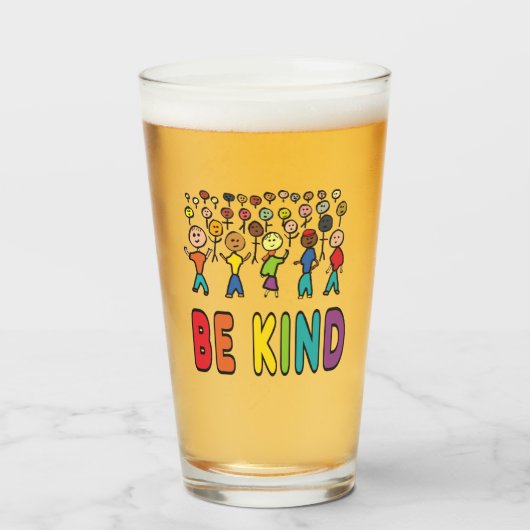 Wees aardig glas (Voorkant gevuld)