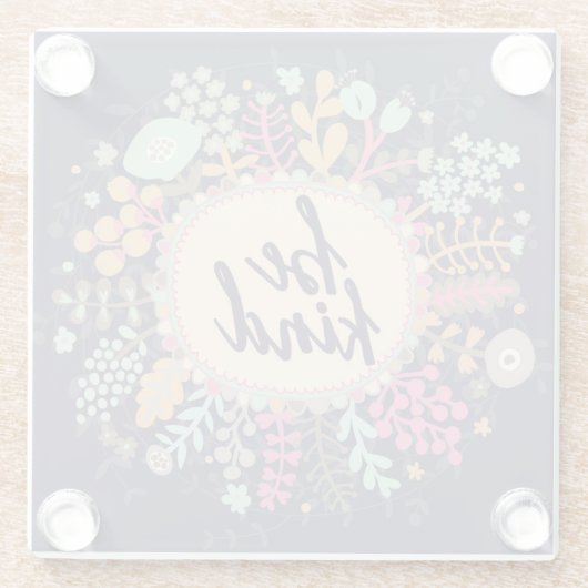 Wees aardig glazen onderzetter (Achterkant)