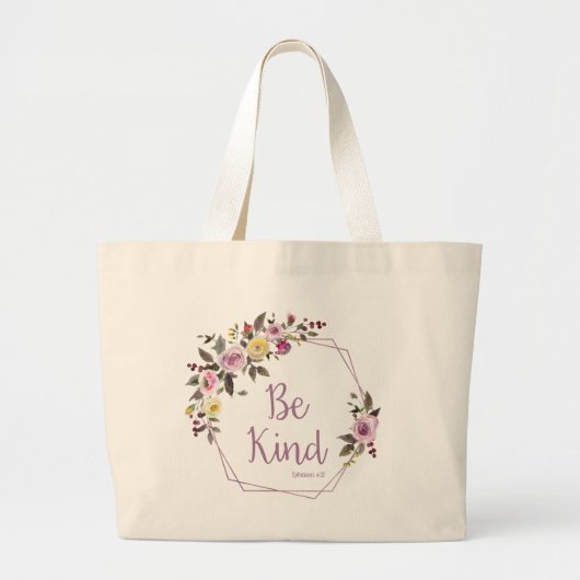 Wees aardig grote tote bag (Voorkant)
