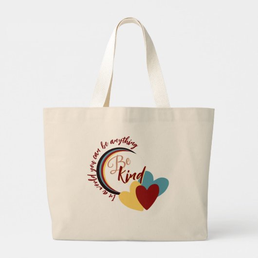 Wees aardig grote tote bag (Achterkant)
